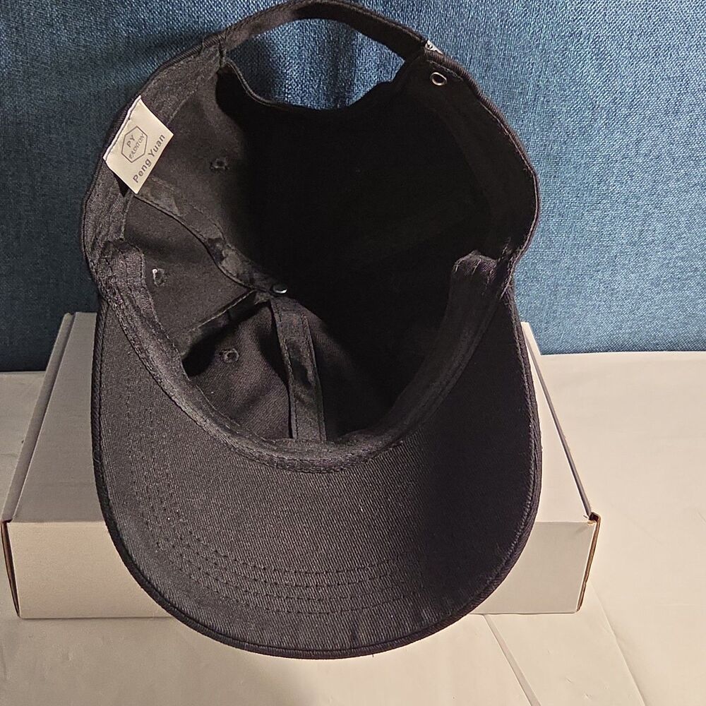 Black Rhinestone Trim Baseball Cap Peng Yuan - Picture 11 of 16